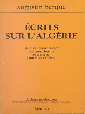 cover image of Écrits sur l'Algérie